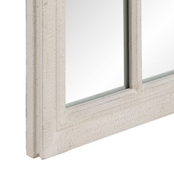 Wall mirror White Crystal Paolownia wood Vertical Window 80 x 3,5 x 120 cm