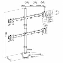 Bildschirm-Träger für den Tisch Equip 650127 32"