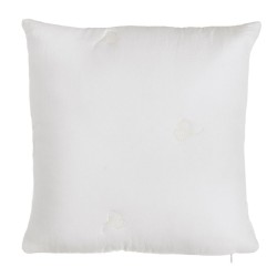 Kissen Creme 40 x 40 cm karriert blumig