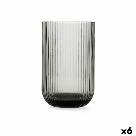 Verre Bidasoa Fosil Gris verre 460 ml (6 Unités)