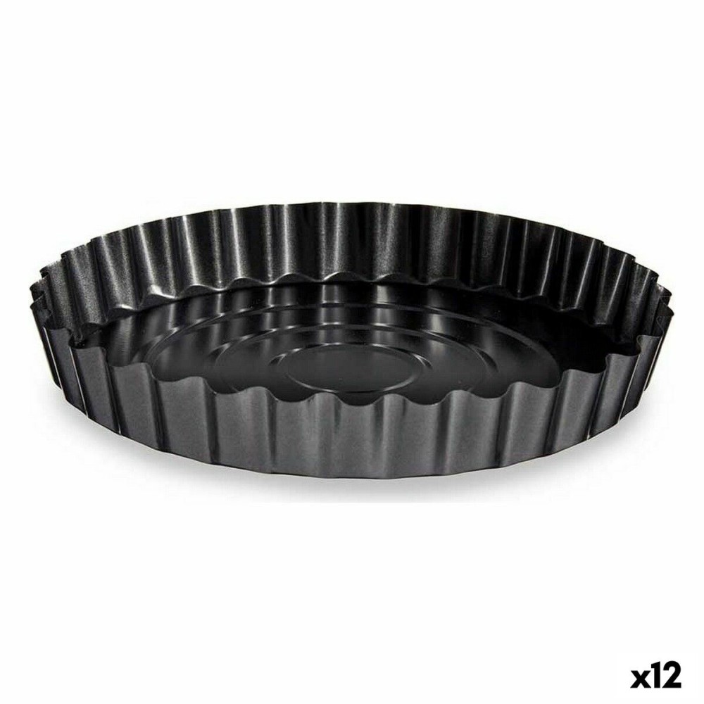 Oven Mould Kinvara CK56493 Dark grey Metal Carbon steel Ø 28 cm (12 Units)