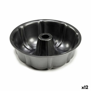 Cake Mould Kinvara CK62863-17 Dark grey Metal Carbon steel 25,4 x 8 x 25,4 cm (12 Units)