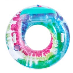 Bestway aufblasbares Rad mit Griffen und Rückenlehne Tie Dye D118 cm Strand und Pool 43637