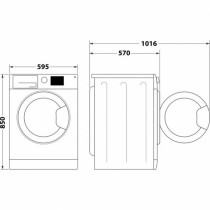 Laveuse - Sécheuse Whirlpool Corporation FFWDB864369BV 1400 rpm 8 kg 59,5 cm