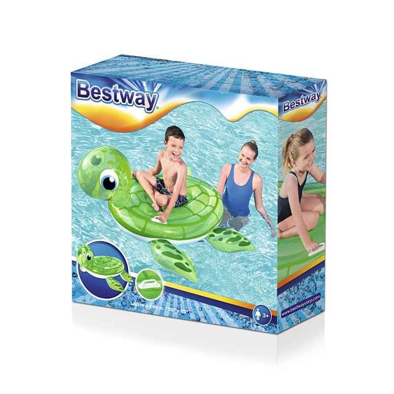 Bestway aufblasbare Schildkrötenfigur mit Griffen 140x140 cm +3 Jahre Strand und Pool 41041