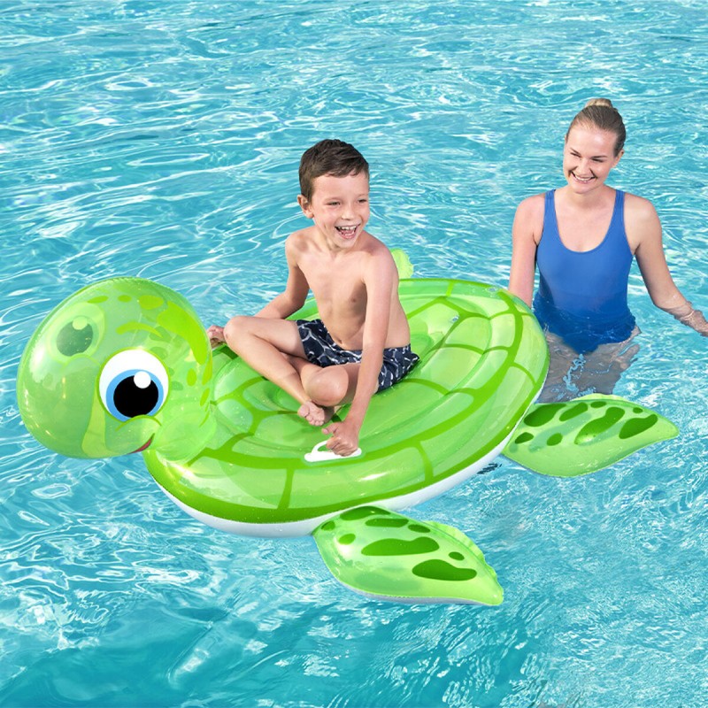 Bestway aufblasbare Schildkrötenfigur mit Griffen 140x140 cm +3 Jahre Strand und Pool 41041