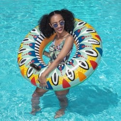 Bestway Aufblasbarer Schwimmer mit Griffen Aztec D107 cm +12 Jahre Strand und Pool 36294