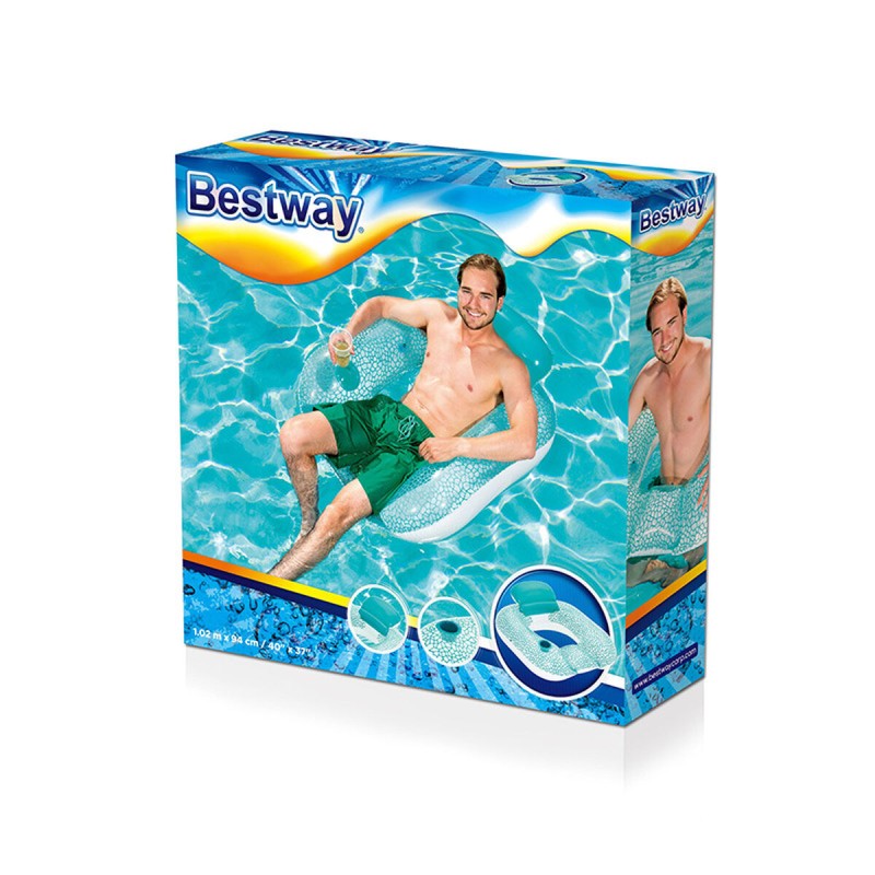 Bestway Aufblasbarer Sessel mit Kissen 102x94 cm Strand und Pool 43097