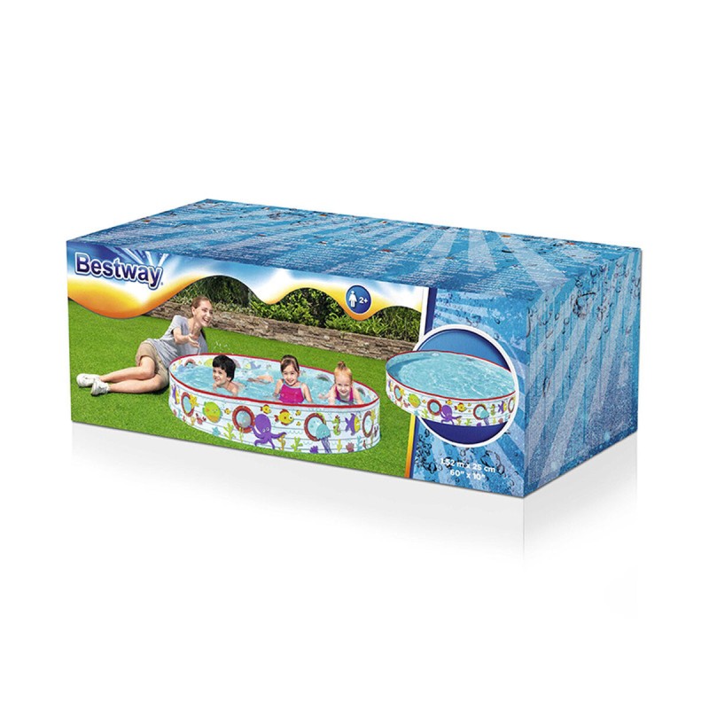 Bestway Kinder starre PVC-Pool Fische 152x25 cm +2 Jahre Garten 55029