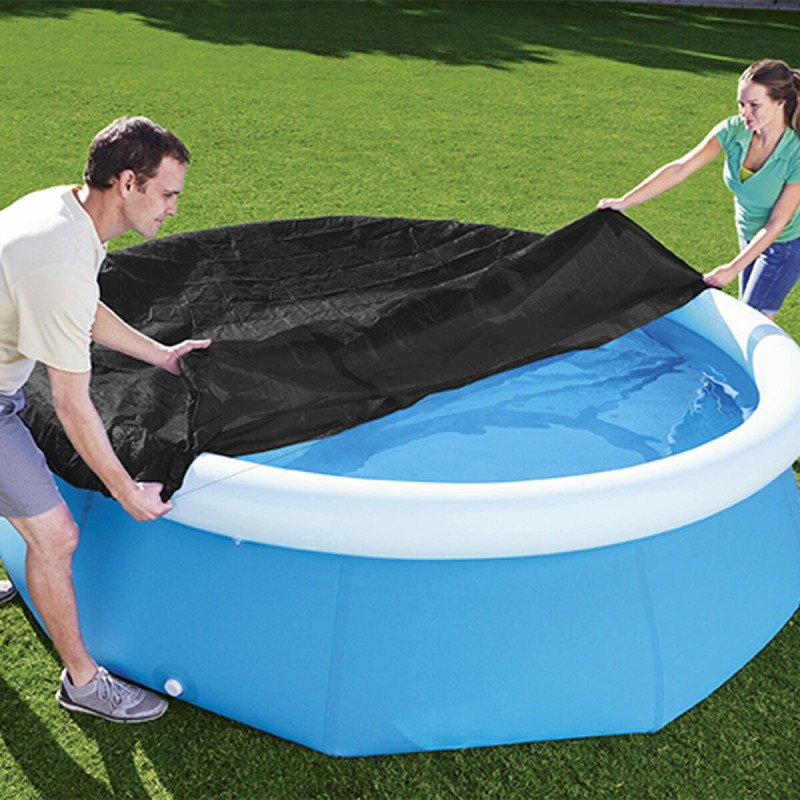 Poolabdeckung Bestway Schwarz Ø 244 cm (1 Stück)