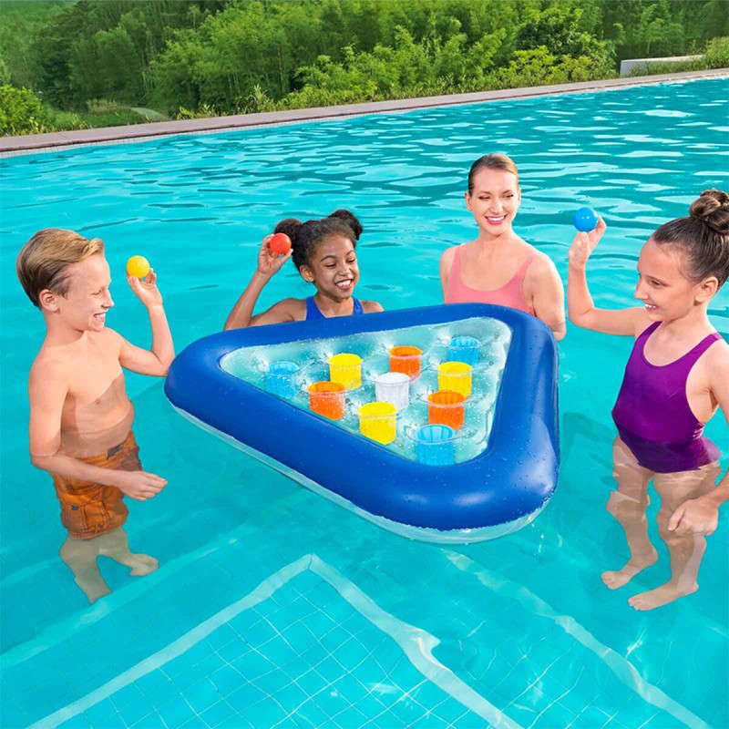 Bestway Jeu Flottant Triangle Gonflable avec Balles 105x97 cm +3 Ans Piscine 52560