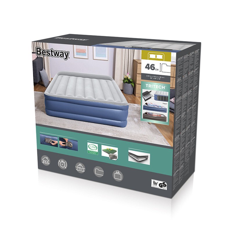 Bestway Doppelbett mit Motor 203x152x46 cm Aufblasbar und Camping 67630