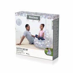 Bestway Aufblasbarer Sessel Glitzer 72x72x64 cm +3 Jahre Innen- und Garten 75105