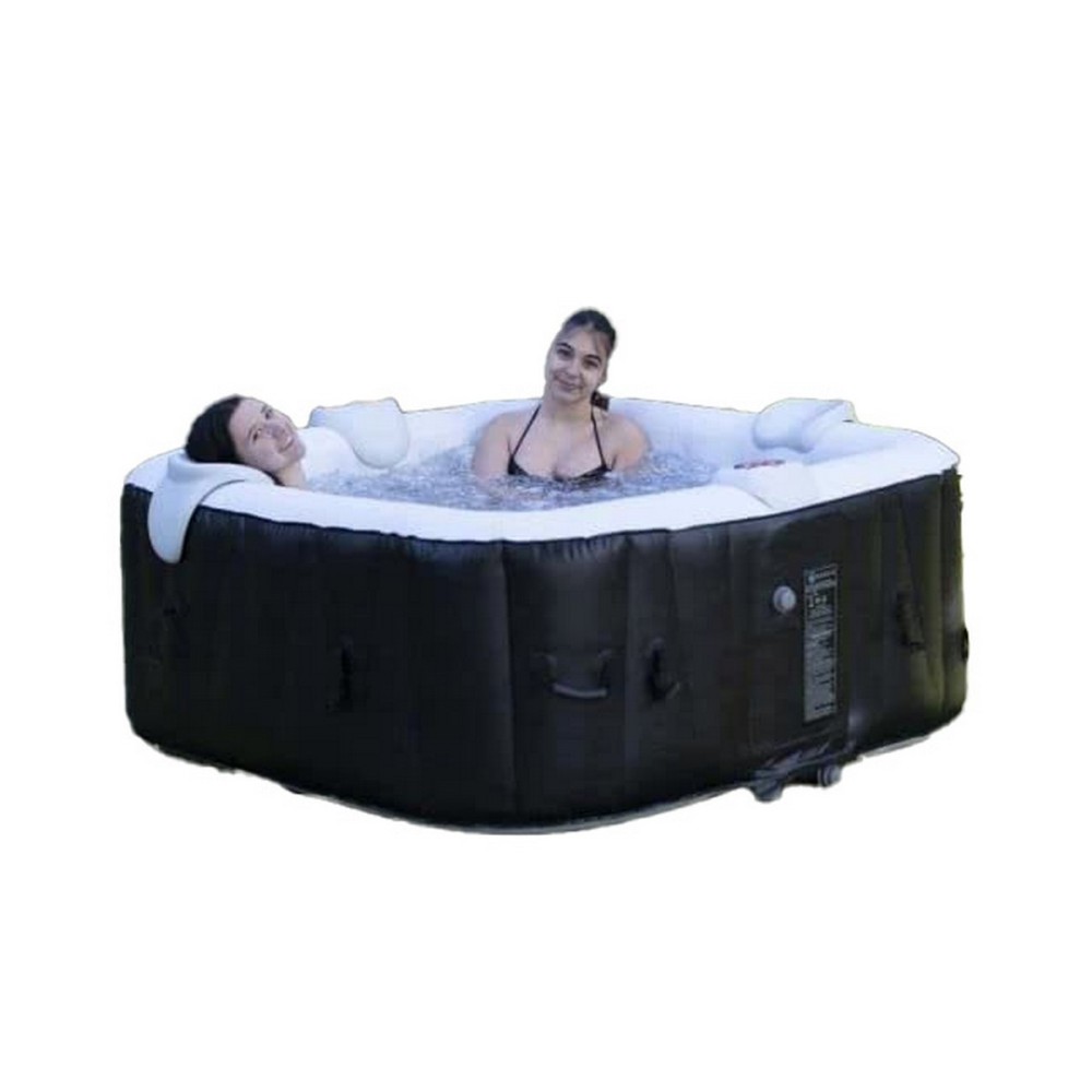 Aufblasbares Spa Sunspa karriert Schwarz 6 menschen (185 x 185 x 65 cm)