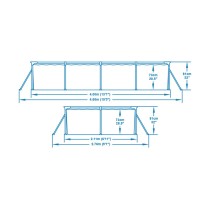 Schwimmbad Abnehmbar Bestway 56405cb (400 x 211 x 81 cm)