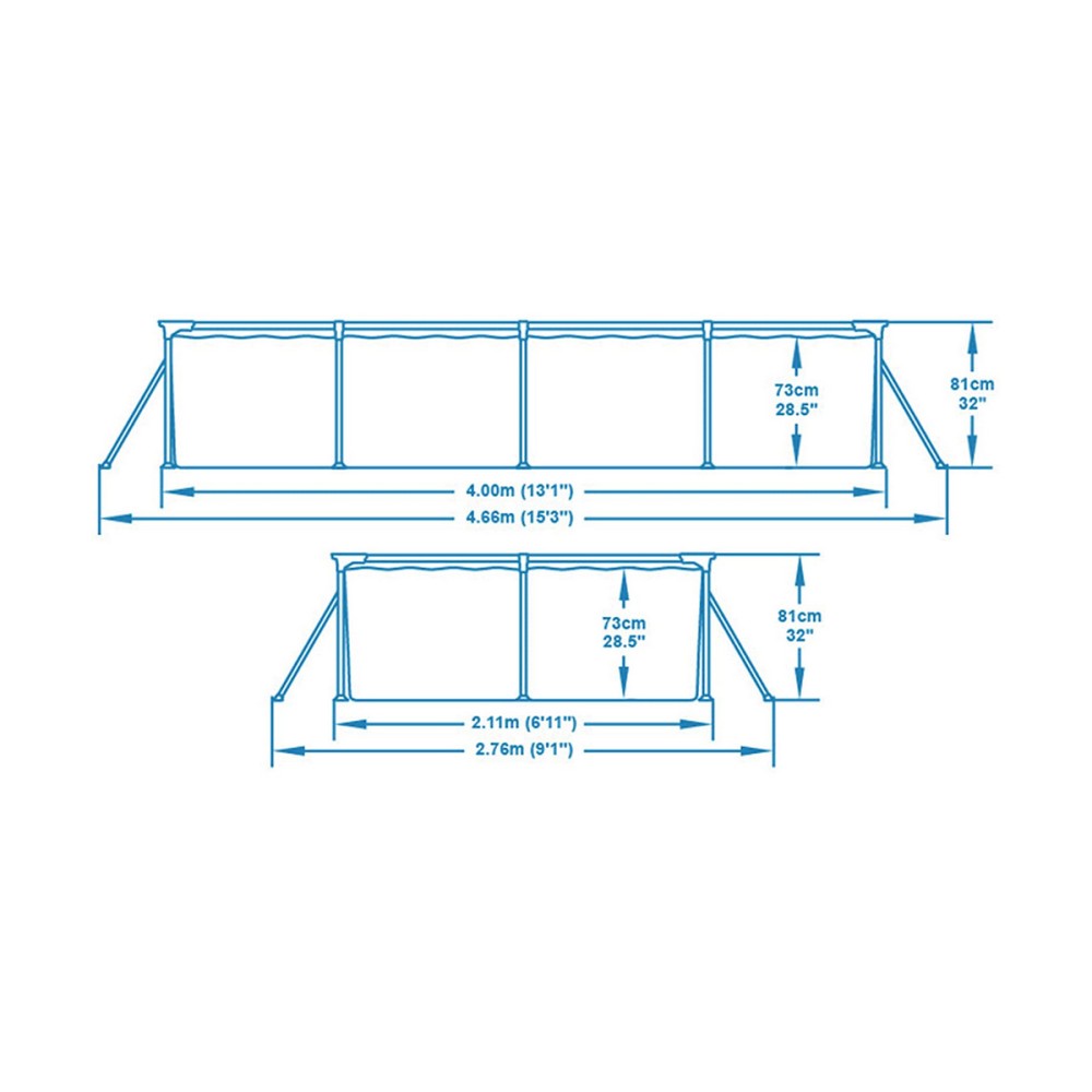 Piscine Démontable Bestway 56405cb (400 x 211 x 81 cm)