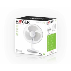 Ventilateur de Bureau Haeger FA016007A 45 W Blanc