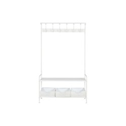 Meuble d'Entrée avec Tiroirs Home ESPRIT Blanc Métal 110 x 36 x 186 cm