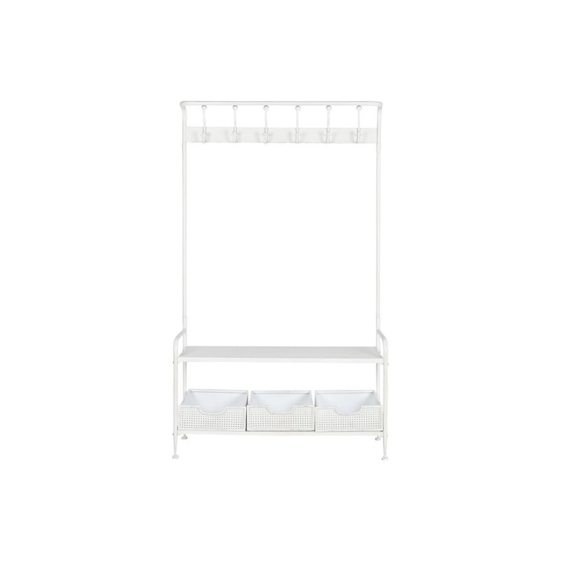 Meuble d'Entrée avec Tiroirs Home ESPRIT Blanc Métal 110 x 36 x 186 cm