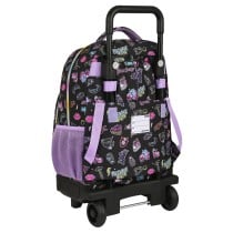 School Rucksack with Wheels Monster High Creep Black 33 X 45 X 22 cm