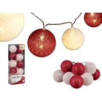 Guirlande de boules LED Ø 6 cm Blanc Rouge 2 m (18 Unités)