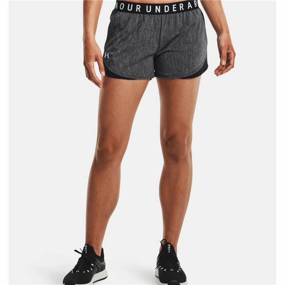 Damen-Sportshorts Under Armour Play Up 3.0 Twist Dunkelgrau Schwarz