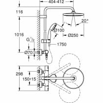 Shower Column Grohe Vitalio Start 250