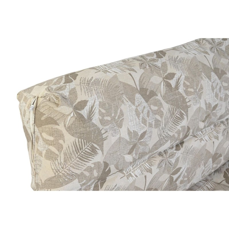 Coussin DKD Home Decor De Sol Gris Marron Clair Aluminium Feuille d'une plante 120 x 80 x 16 cm