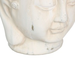 Blumentopf Creme Terrakotta Buddha Orientalisch 17,1 x 16,6 x 20 cm