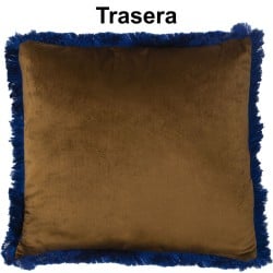 Kissen Alexandra House Living Blau Gold Textil 45 x 45 cm