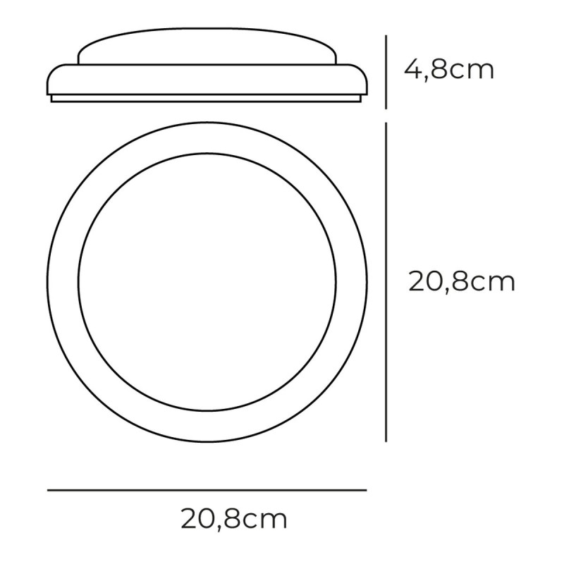 Wandleuchte EDM 32447 Weiß Kunststoff F 18 W 120 W 1820 Lm Bewegungsmelder Lichtsensor rund (6400 K)