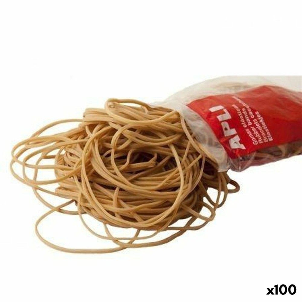 Elastic bands Apli Brown Ø 8 cm (100 Units)