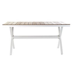 Dining Table DKD Home Decor Exterior Resin Aluminium 200 x 90 x 75 cm