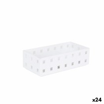 Storage Box with Lid Confortime White 14 x 7 x 4,3 cm (24 Units)