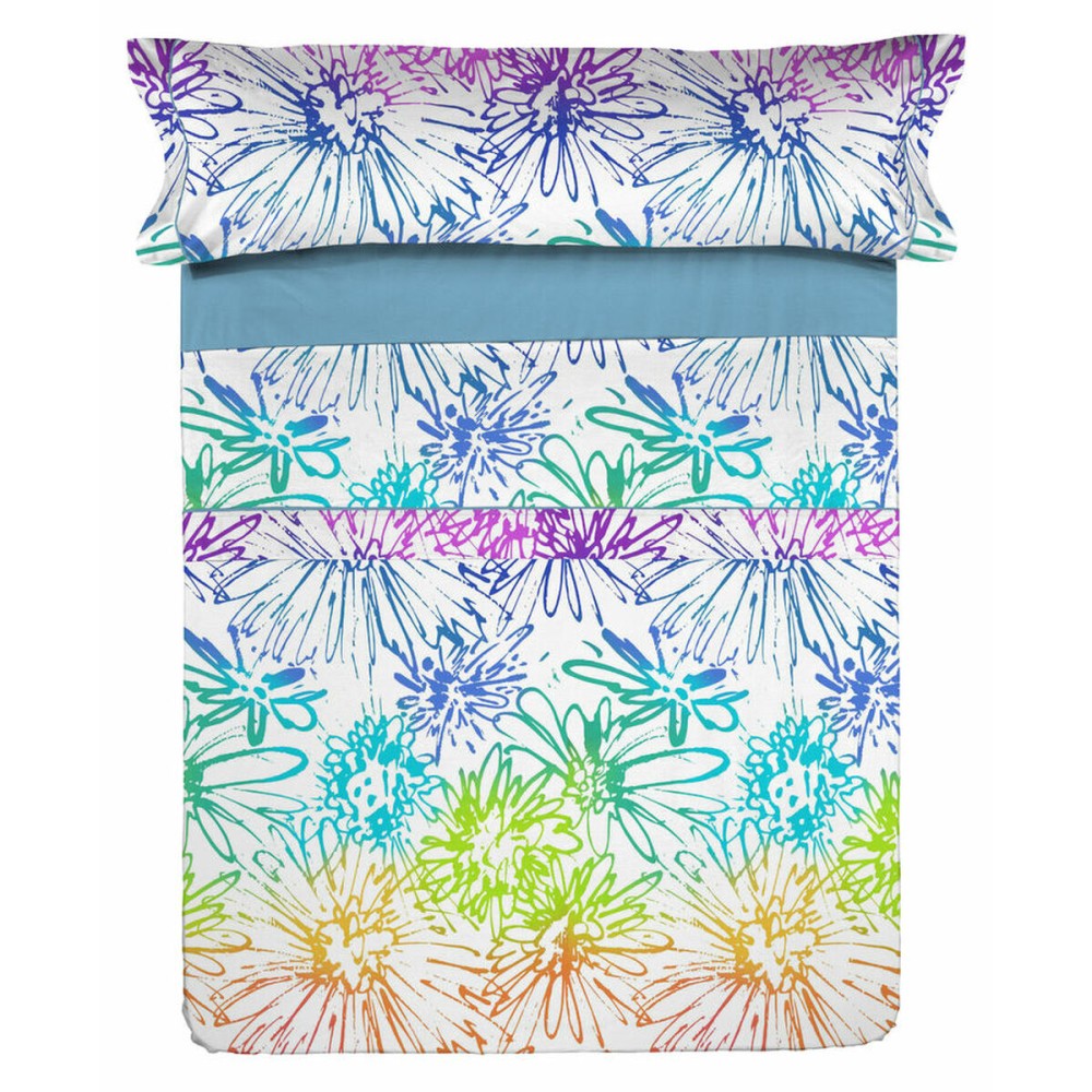 Jeu de draps Lois HIPPY Bleu Lit king size