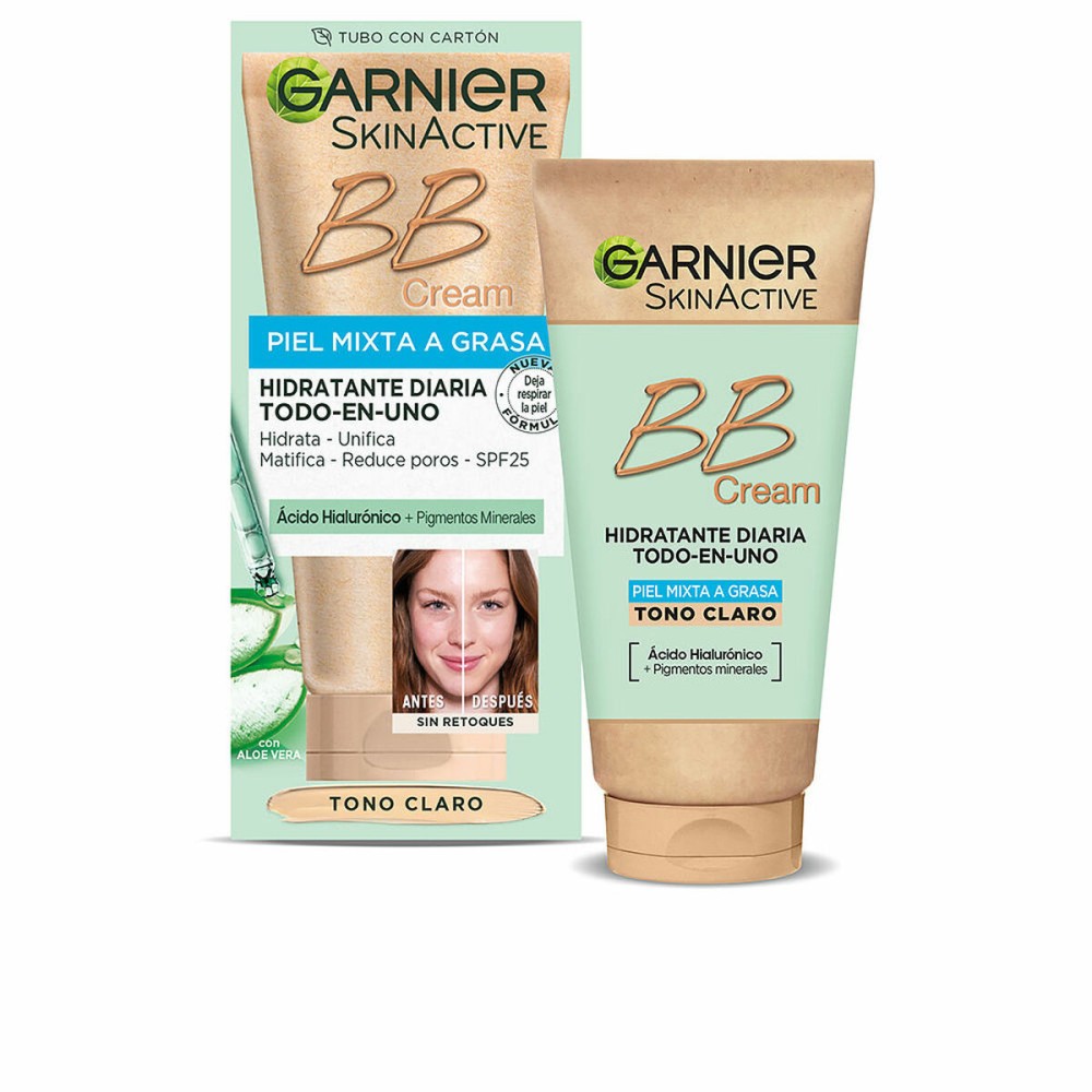 Feuchtigkeitscreme mit Farbe Garnier Skinactive Bb Cream Light 50 ml Spf 25