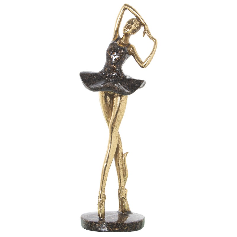 Deko-Figur Alexandra House Living Gold Kunststoff Ballerina 14 x 16 x 38 cm