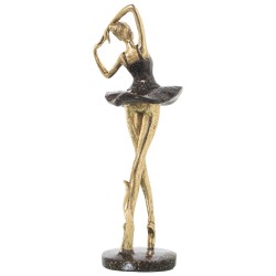 Deko-Figur Alexandra House Living Gold Kunststoff Ballerina 14 x 16 x 38 cm