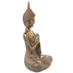 Decorative Figure Alexandra House Living Golden Plastic Buddha 12 x 20 x 27 cm