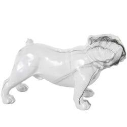 Deko-Figur Alexandra House Living Kunststoff Hund 25 x 21 x 43 cm Marmor