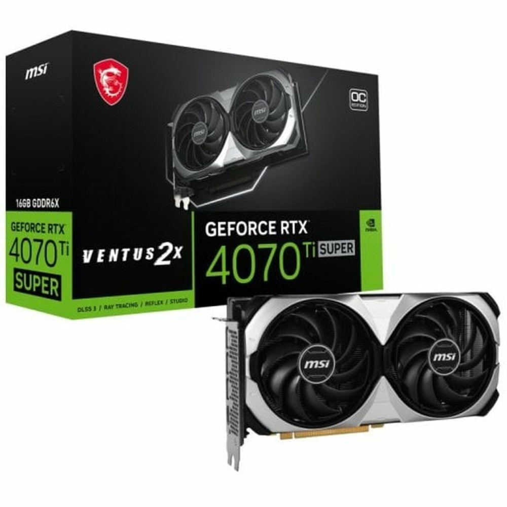 Carte Graphique MSI GeForce RTX 4070 Ti SUPER VENTUS 2X OC GEFORCE RTX 4070 16 GB GDDR6