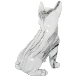 Deko-Figur Alexandra House Living Kunststoff Hund 15 x 18 x 23 cm Marmor