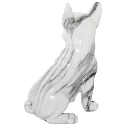 Figurine Décorative Alexandra House Living Plastique Chien 15 x 18 x 23 cm Marbre