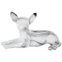 Deko-Figur Alexandra House Living Kunststoff Hund 17 x 28 x 18 cm Marmor