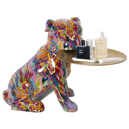 Figurine Décorative Alexandra House Living Multicouleur Plastique Chien 21 x 27 x 29 cm Plateau