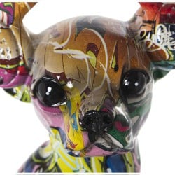 Figurine Décorative Alexandra House Living Multicouleur Plastique Chien Casque 14 x 26 x 19 cm