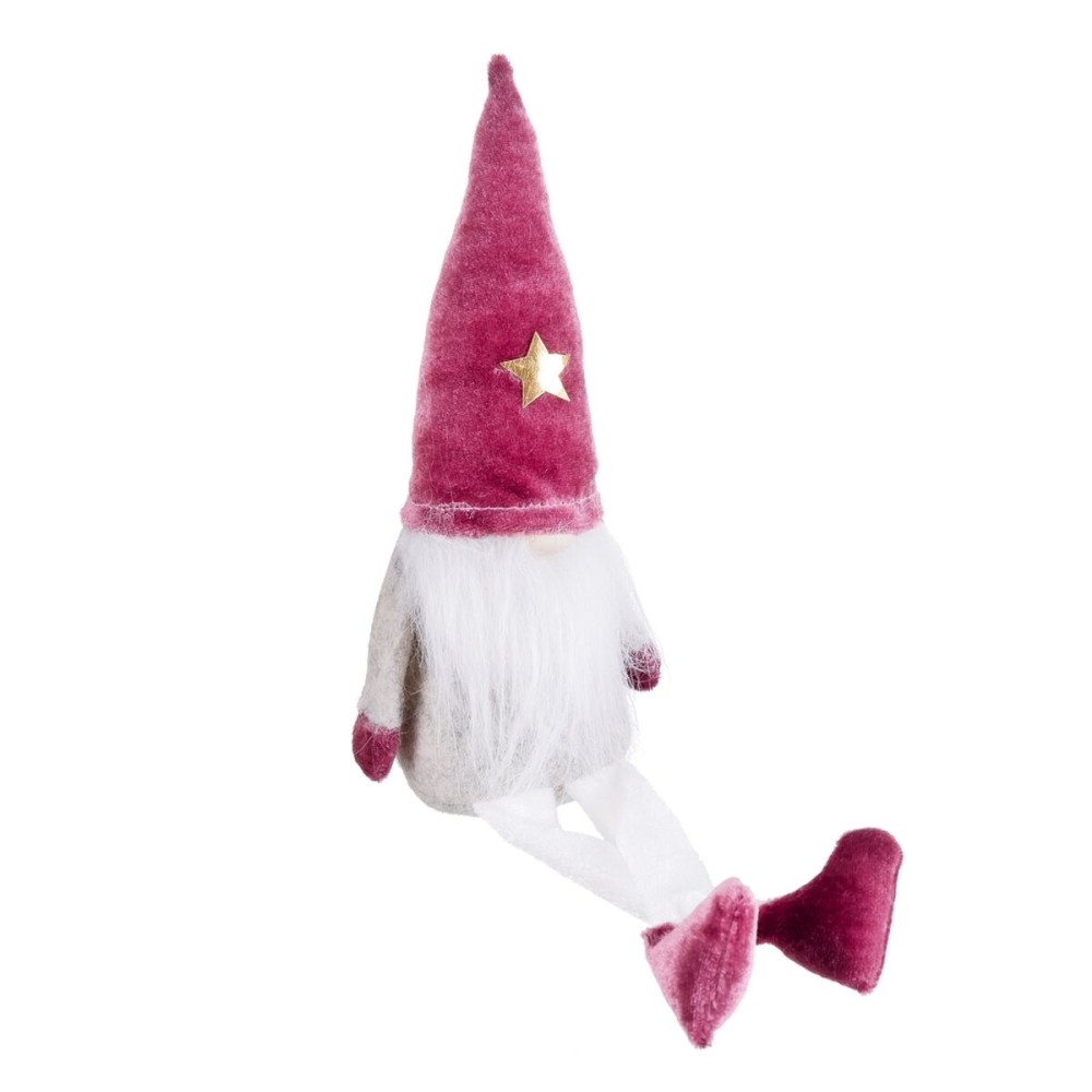 Weihnachtsschmuck Weiß Rosa Sand Stoff 30 cm