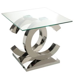 Table d'appoint Alexandra House Living Verre 55 x 55 x 50 cm