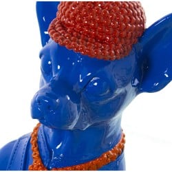 Decorative Figure Alexandra House Living Blue Orange Plastic Dog Tie 13 x 16 x 30 cm