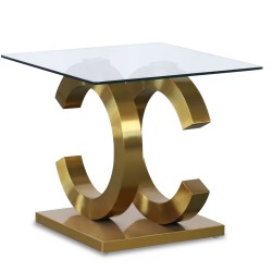 Table d'appoint Alexandra House Living Verre 55 x 55 x 50 cm